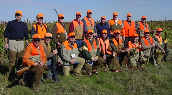 Early season pheasant hunts where the green is just turning and the pheasants are a bit more scattered Early season pheasant hunting groups