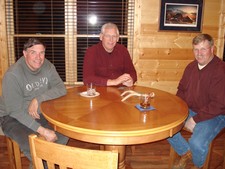 Al, Jack and Steve at the lodge playing cards.
