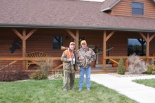 Ron Schmeits president of the NRA and Steve Kubik after the pheasant hunt.
